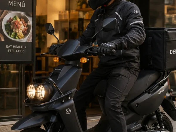 NERVA Spark negra de perfil en una calle urbana